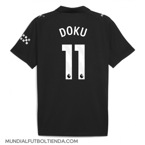 Camiseta Manchester City Jeremy Doku #11 Segunda Equipación Replica 2025-26 mangas cortas